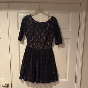 Elegant Black Lace Dress